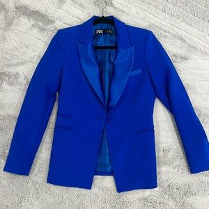 Zara. Royal blue. Tuxedo jacket. Medium. Ladies.